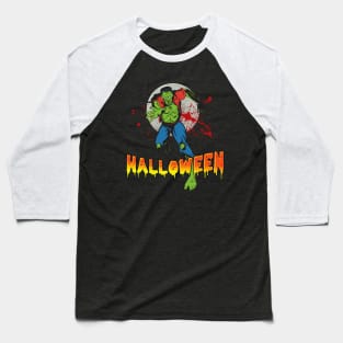 Awesome Zombie Halloween Shirt Retro Style Full Moon Baseball T-Shirt